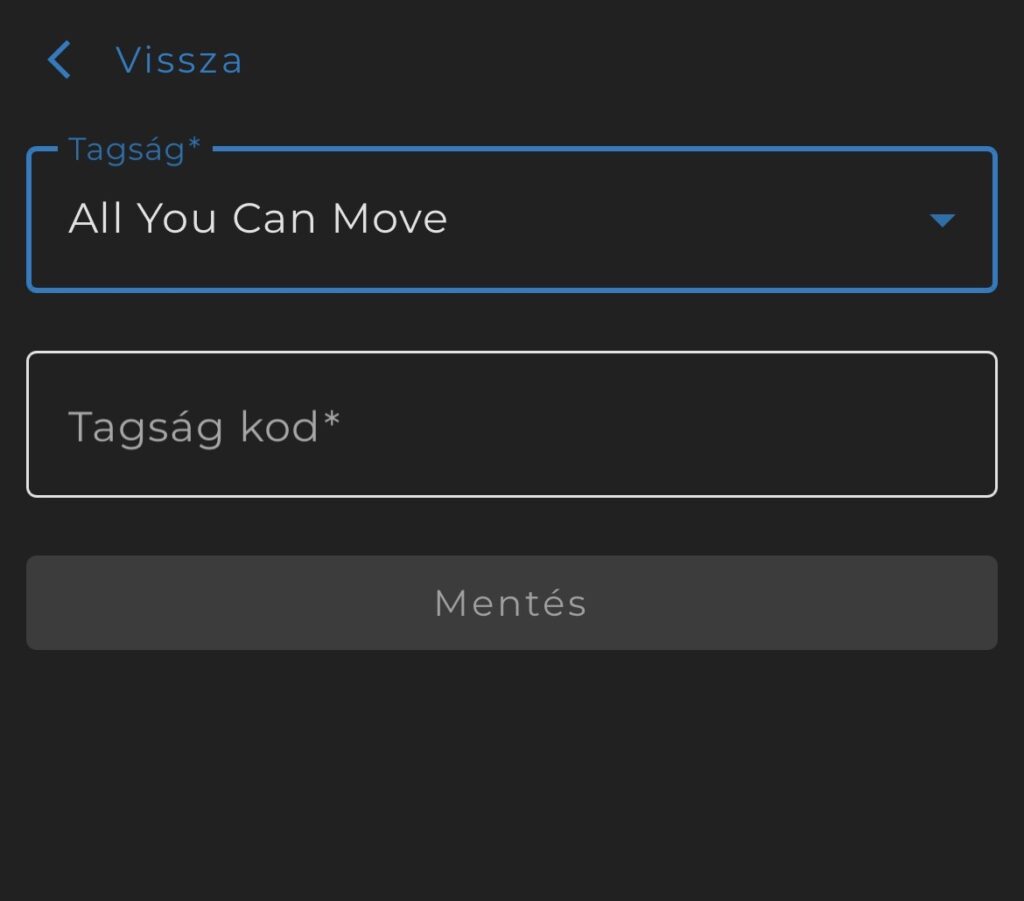 AYCM tagsági szám hozzáadása a SPINCITY rendszerben