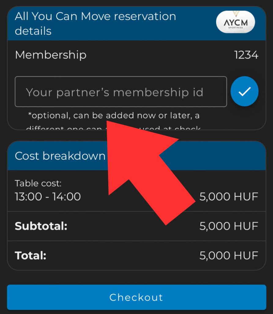 Booking details and add another AYCM user